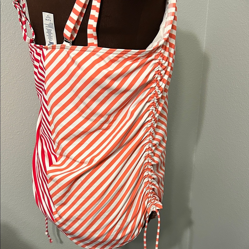 Lands' End Pink Striped Women's Swimsuit too sz 14 DD - Picture 7 of 8